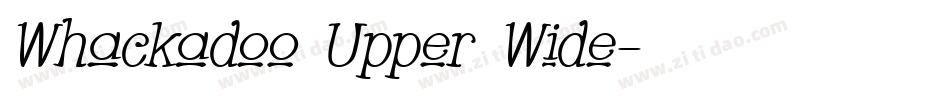 Whackadoo Upper Wide字体转换